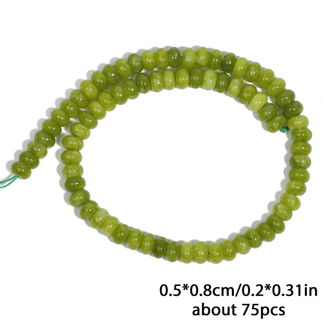 5x8mm Natural Jade Quartz Rondelle Beads