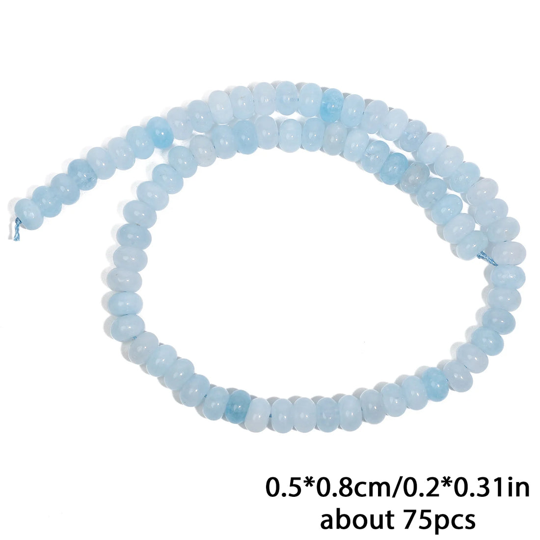 5x8mm Natural Jade Quartz Rondelle Beads