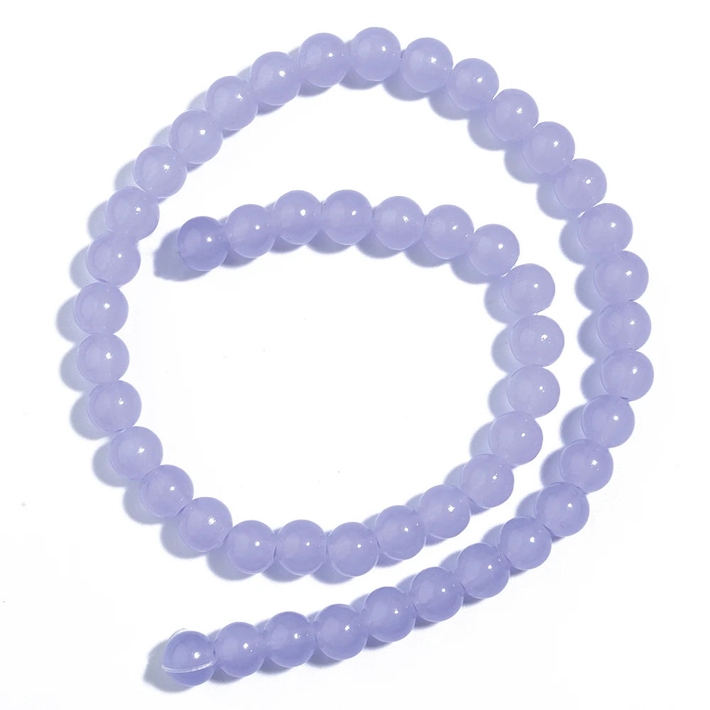 6/8mm Solid Color Glass Beads