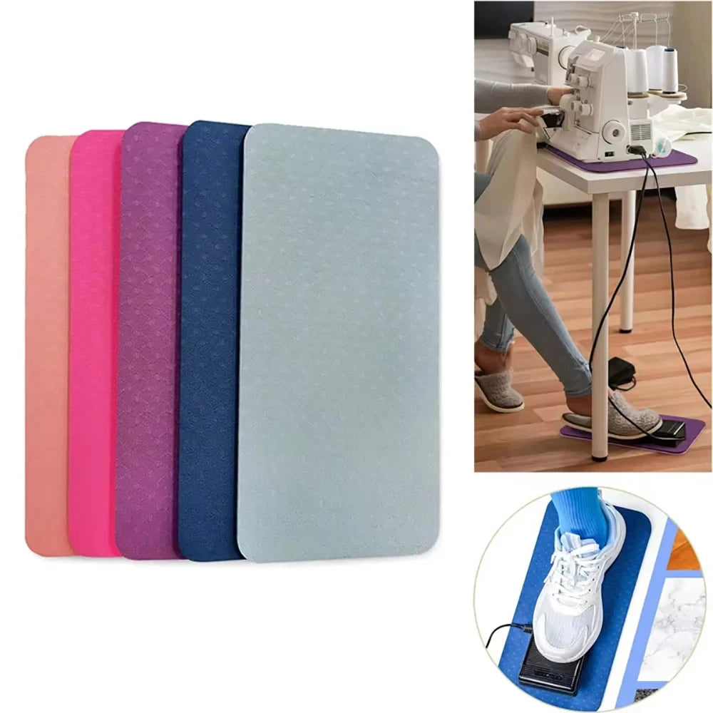 Sewing Machine Foot Pedal Mat – Non-Slip Rubber Vibration Reducer