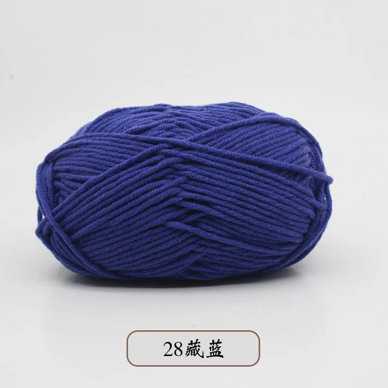 50g 5 Ply Milk Cotton Yarn – Soft Handwoven Knitting & Crochet Wool