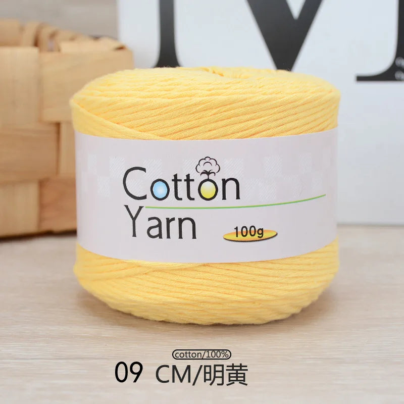 100g 100% Cotton Hand Knitting Yarn – Soft Crochet Thread