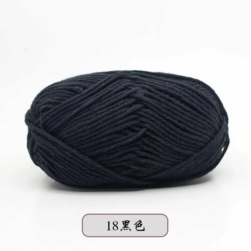 50g 5 Ply Milk Cotton Yarn – Soft Handwoven Knitting & Crochet Wool