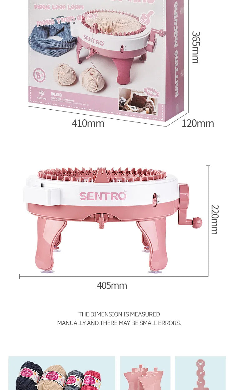 48-Needle Handmade Knitting Machine – Wool Loom for Scarves, Sweaters & Hats