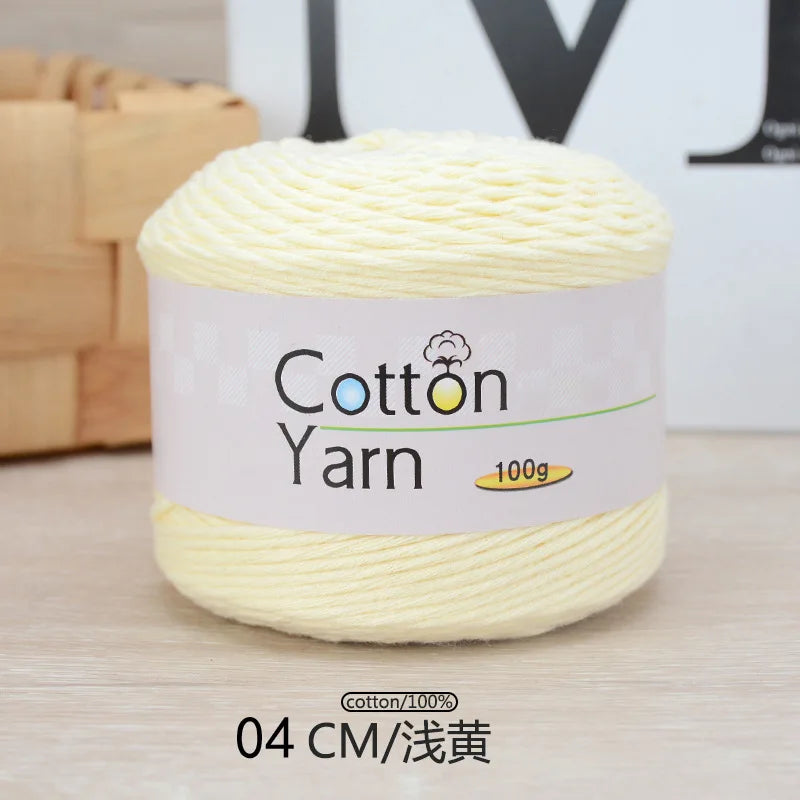 100g 100% Cotton Hand Knitting Yarn – Soft Crochet Thread