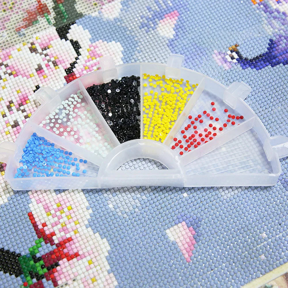 6-Grid Diamond Painting Tray Kit – Large Capacity Drill Organizer