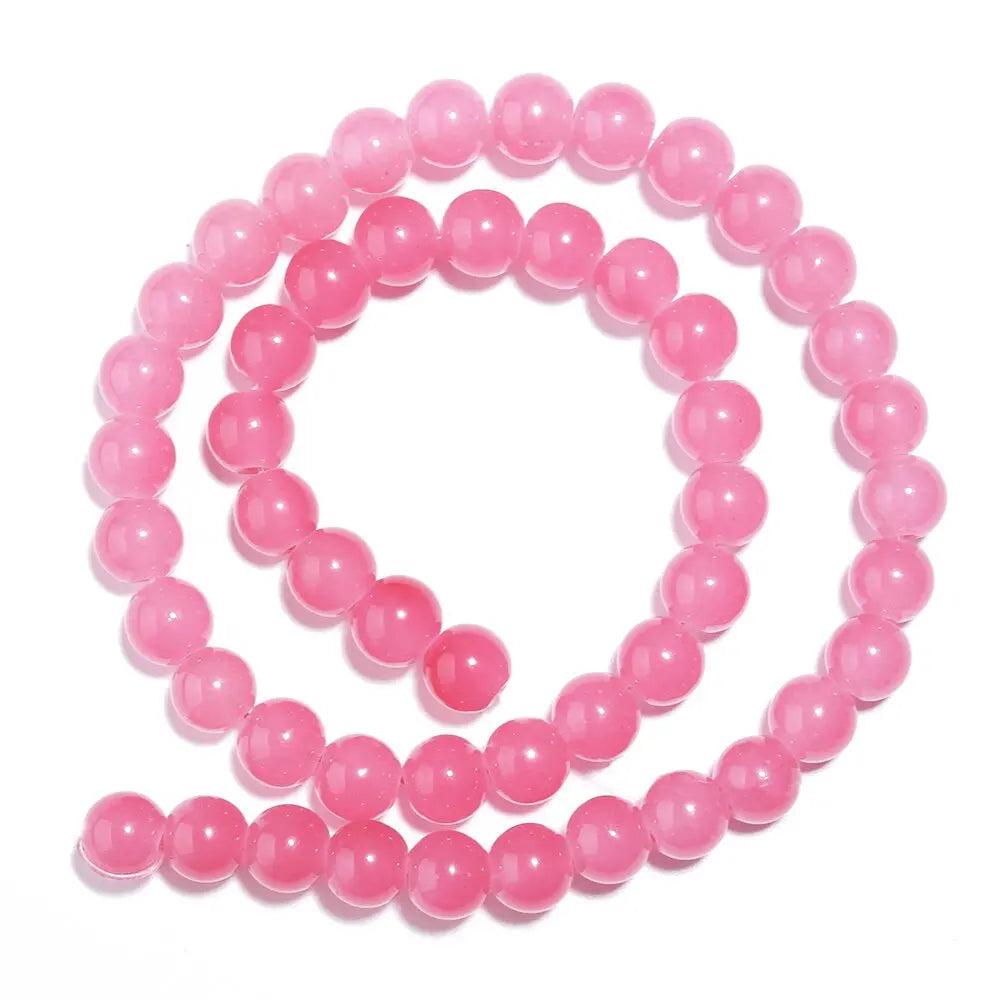 6/8mm Solid Color Glass Beads