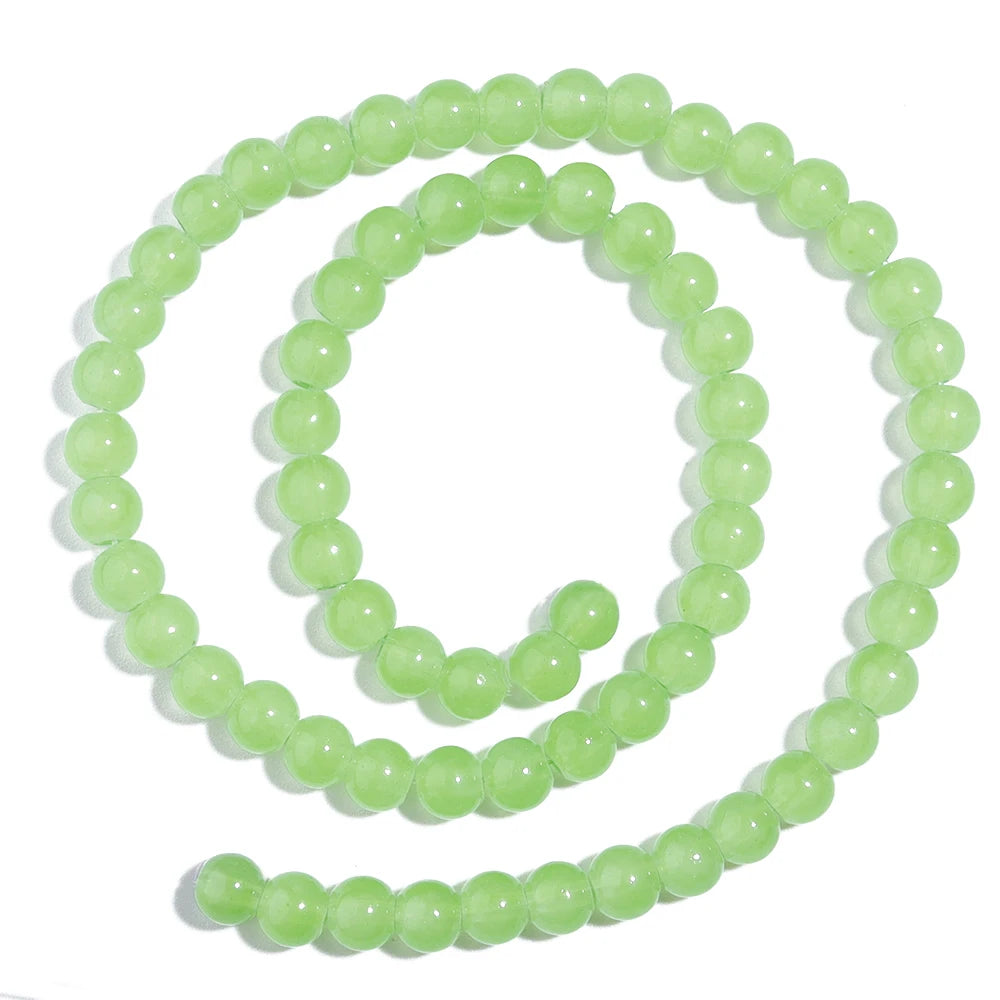 6/8mm Solid Color Glass Beads