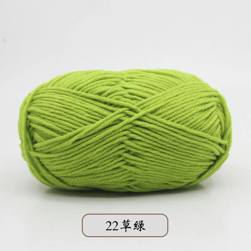 50g 5 Ply Milk Cotton Yarn – Soft Handwoven Knitting & Crochet Wool