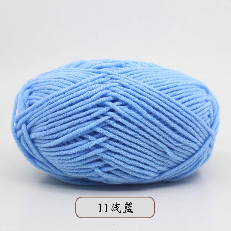 50g 5 Ply Milk Cotton Yarn – Soft Handwoven Knitting & Crochet Wool