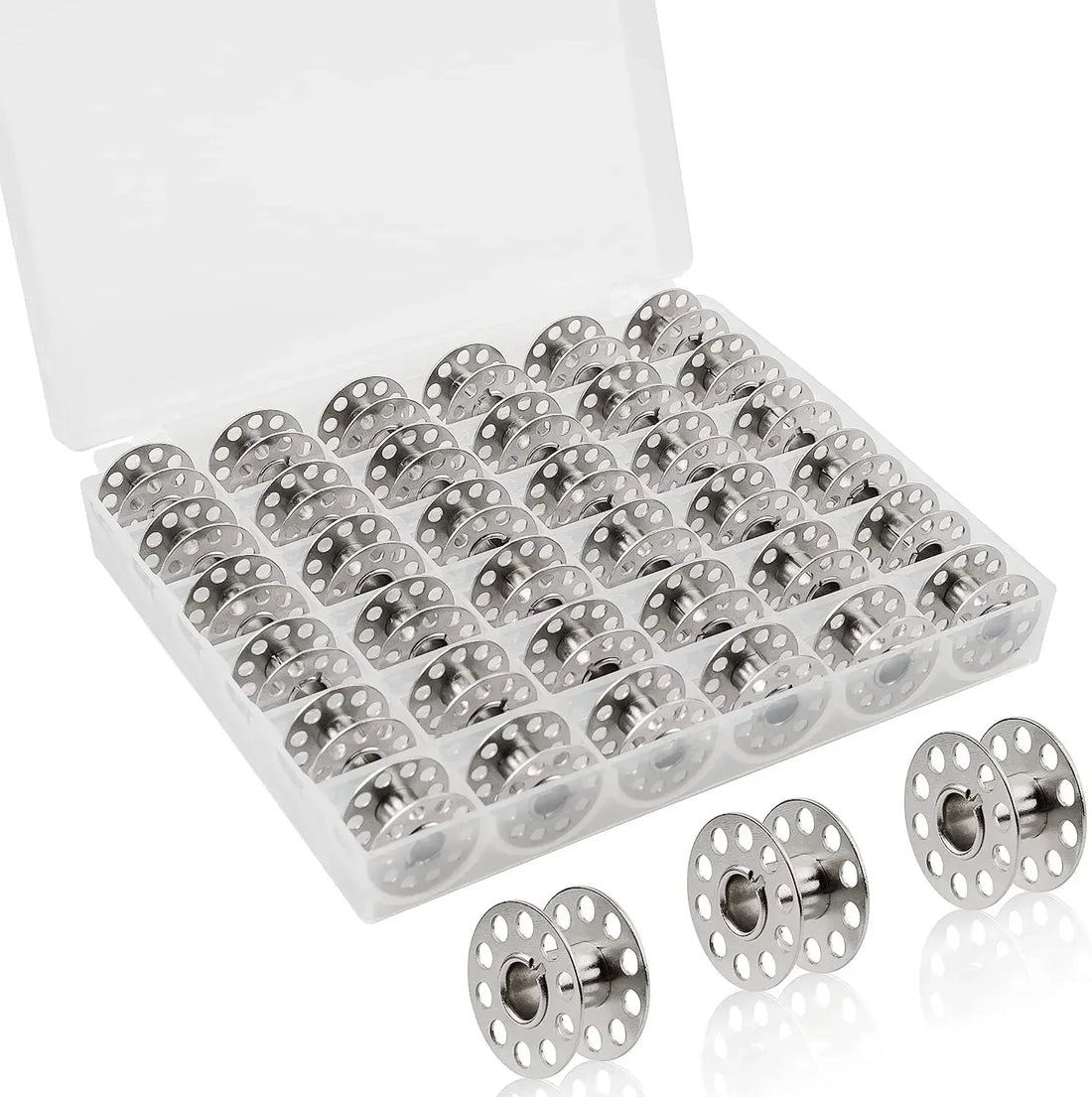 Metal Sewing Machine Bobbins – Stainless Steel Empty Spools for Thread