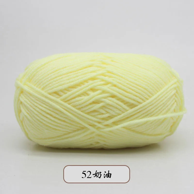 50g 5 Ply Milk Cotton Yarn – Soft Handwoven Knitting & Crochet Wool