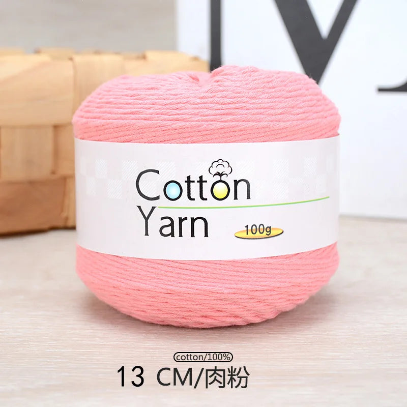 100g 100% Cotton Hand Knitting Yarn – Soft Crochet Thread