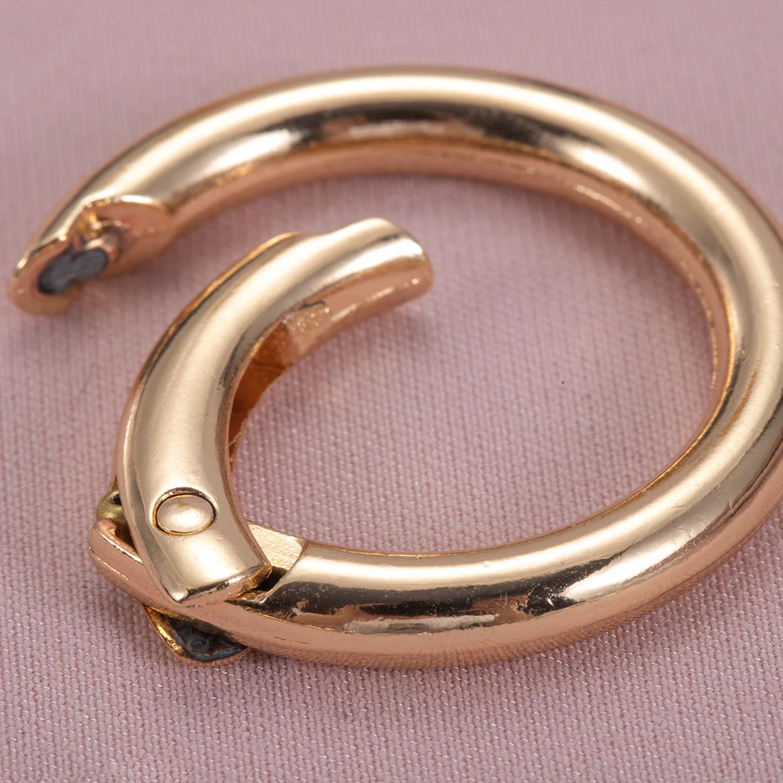 5pcs Round Spring Clasp Keychain Rings