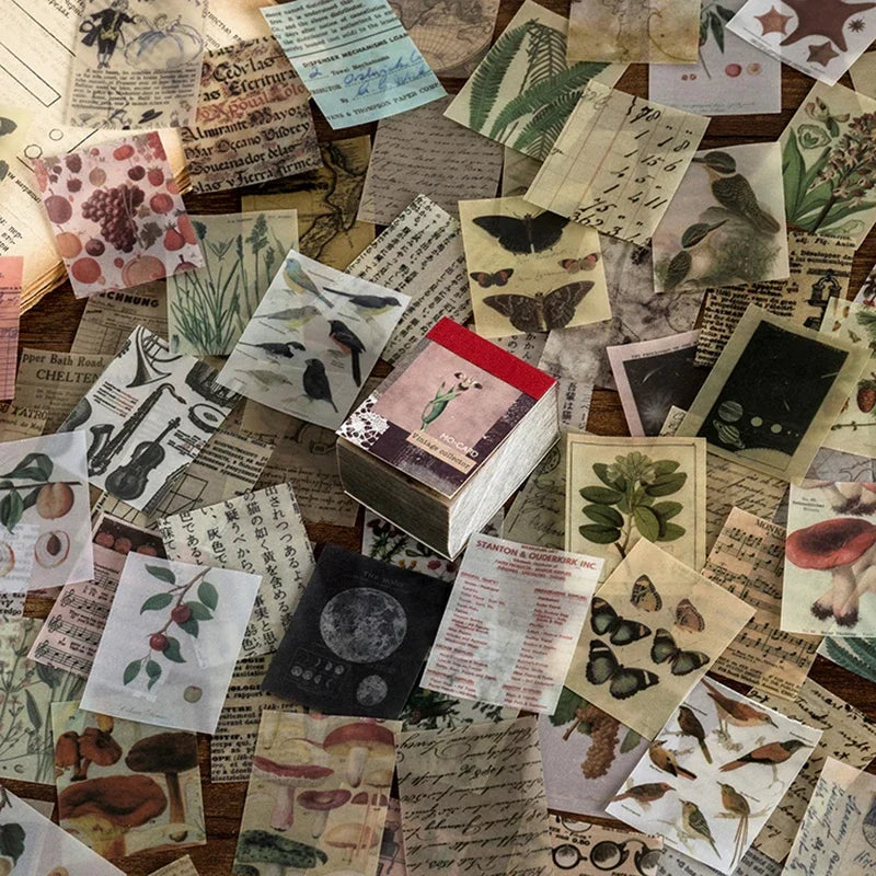 Vintage Scrapbook Paper & Sticker Set