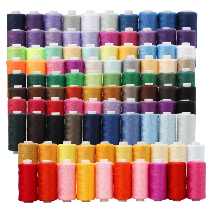 10-Color Polyester Sewing Thread Set – 400 Yards per Spool