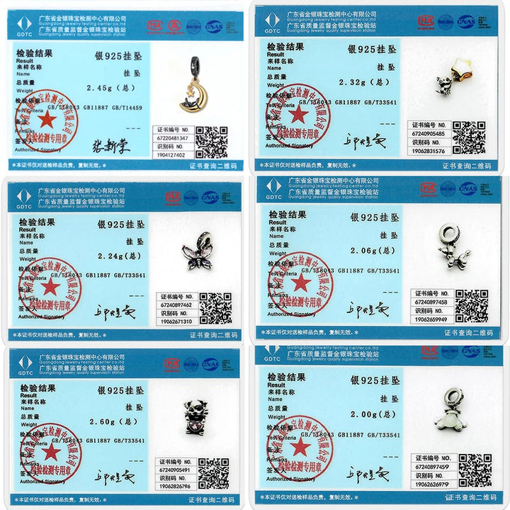 925 Sterling Silver Animal Charms