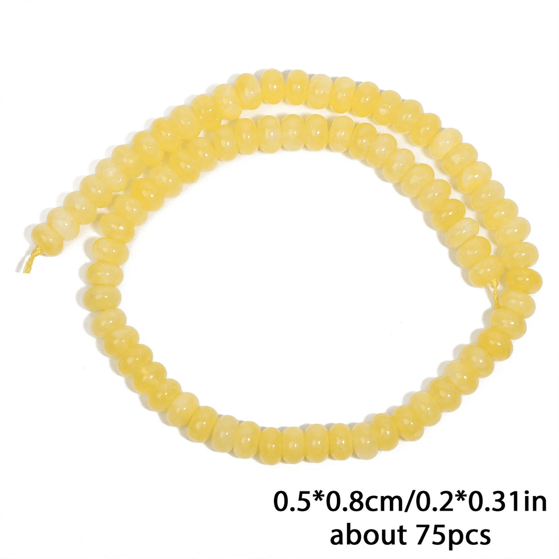 5x8mm Natural Jade Quartz Rondelle Beads