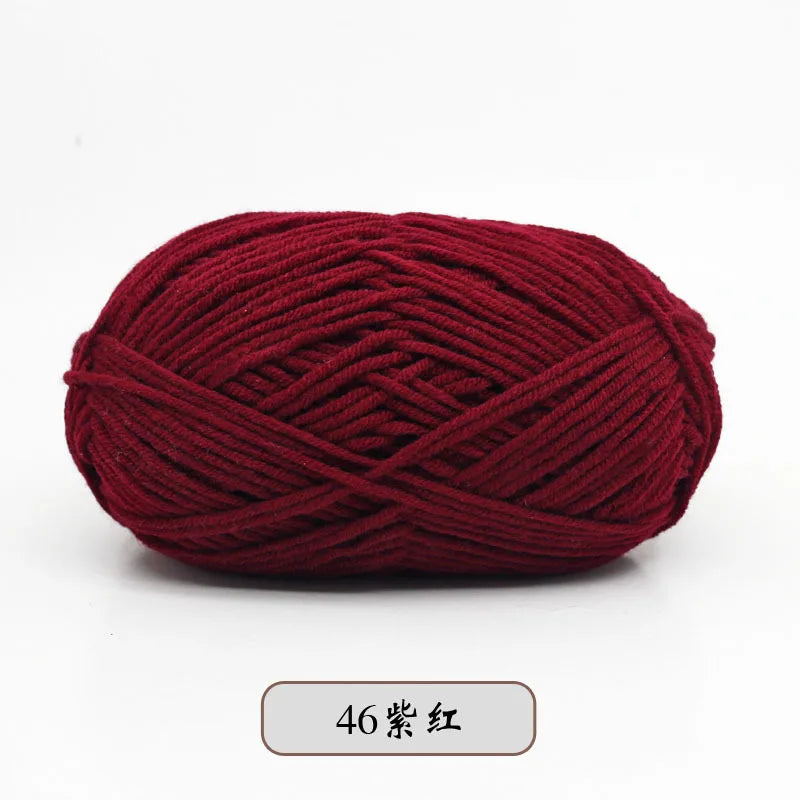 50g 5 Ply Milk Cotton Yarn – Soft Handwoven Knitting & Crochet Wool
