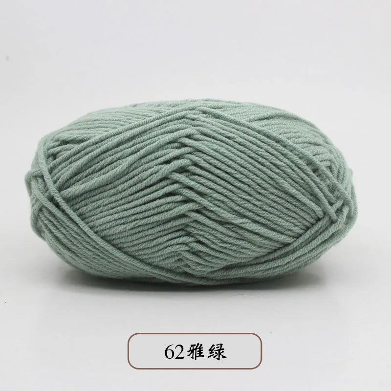 50g 5 Ply Milk Cotton Yarn – Soft Handwoven Knitting & Crochet Wool