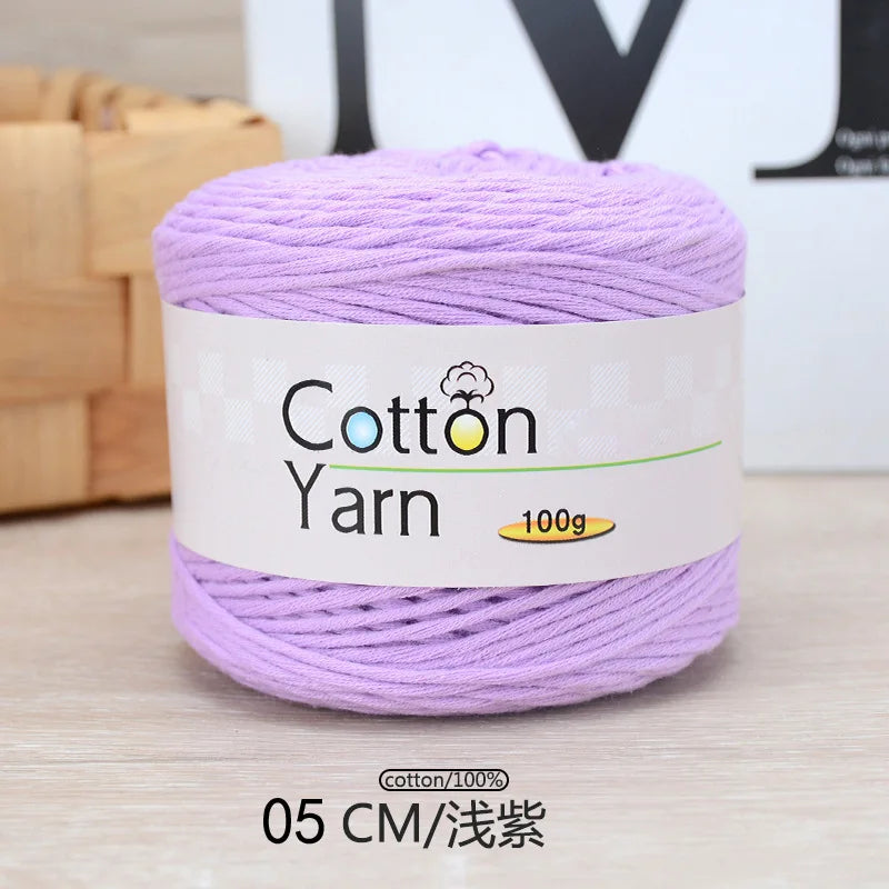 100g 100% Cotton Hand Knitting Yarn – Soft Crochet Thread