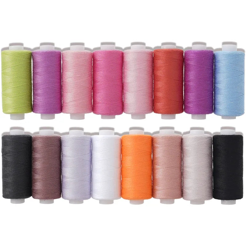 10-Color Polyester Sewing Thread Set – 400 Yards per Spool