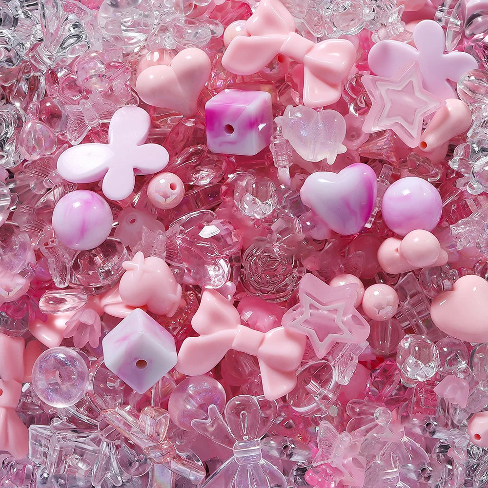 Mixed Acrylic Beads – Bowknot, Star, Heart & Butterfly DIY Jewelry