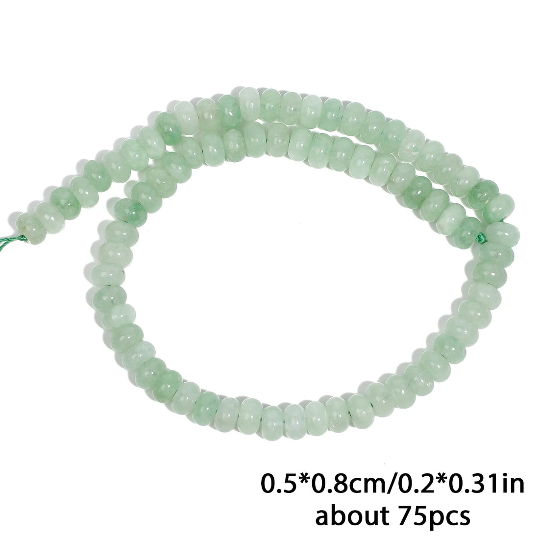 5x8mm Natural Jade Quartz Rondelle Beads