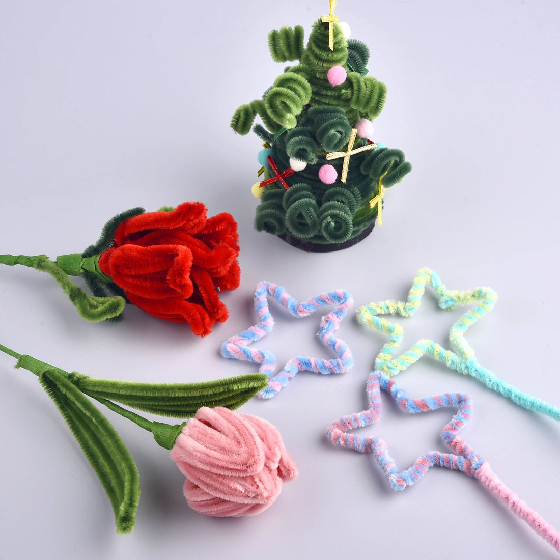 100pcs Chenille Stems – DIY Craft Pipe Cleaners for Kids