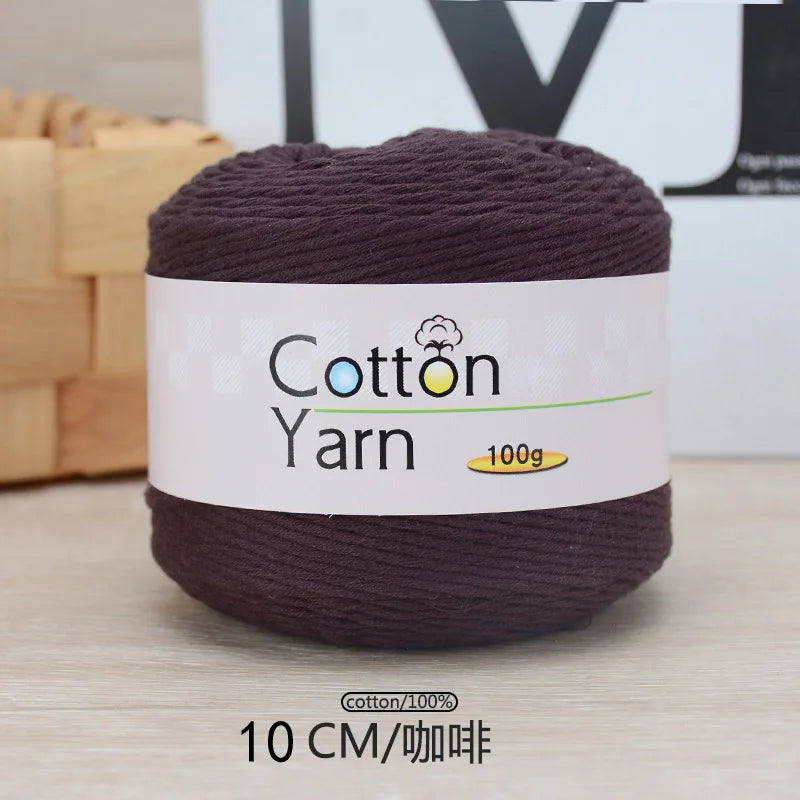 100g 100% Cotton Hand Knitting Yarn – Soft Crochet Thread