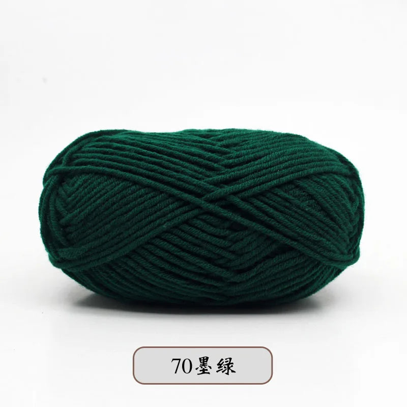 50g 5 Ply Milk Cotton Yarn – Soft Handwoven Knitting & Crochet Wool