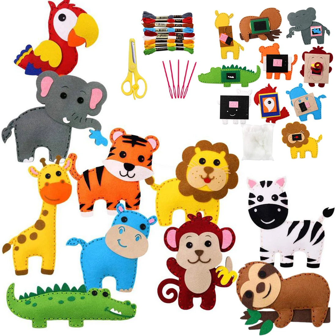 Sea Animals DIY Sewing Felt Plush Kit for Kids