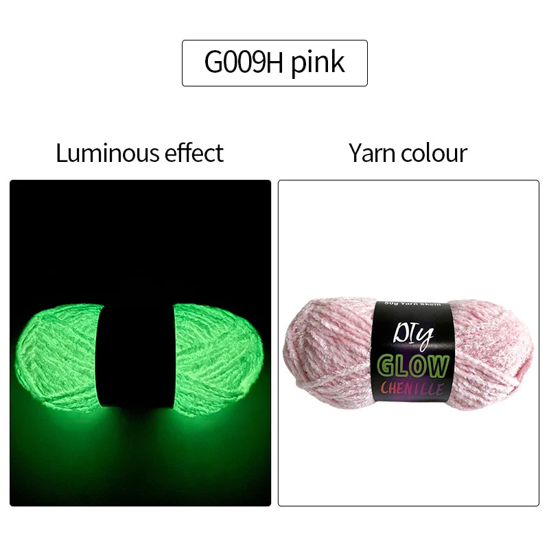 Luminous Glow-in-the-Dark Yarn – Chunky Polyester for Knitting & Crochet