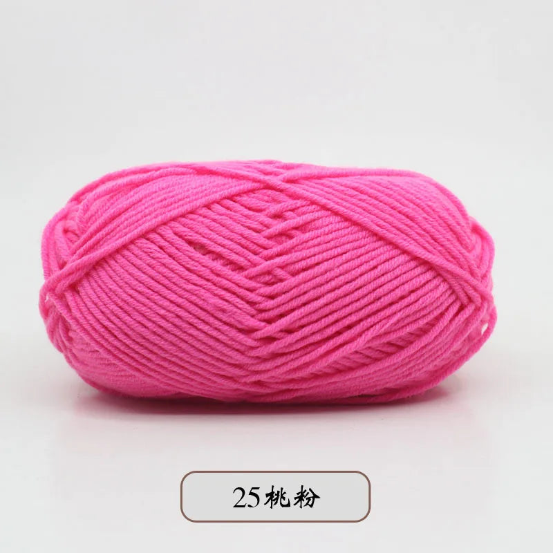 50g 5 Ply Milk Cotton Yarn – Soft Handwoven Knitting & Crochet Wool