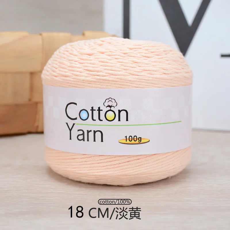 100g 100% Cotton Hand Knitting Yarn – Soft Crochet Thread
