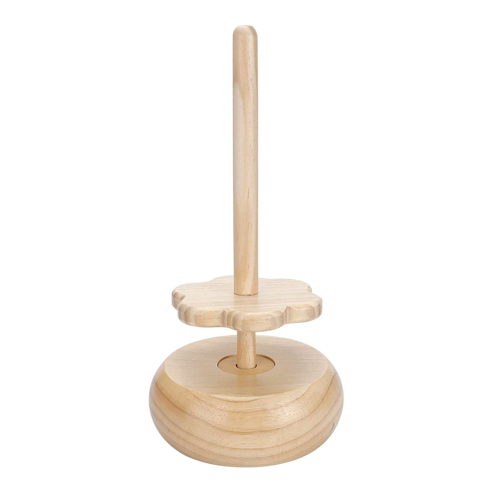 Premium 360° Rotating Wooden Yarn Holder