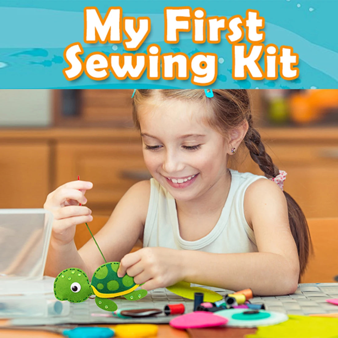 Sea Animals DIY Sewing Felt Plush Kit for Kids