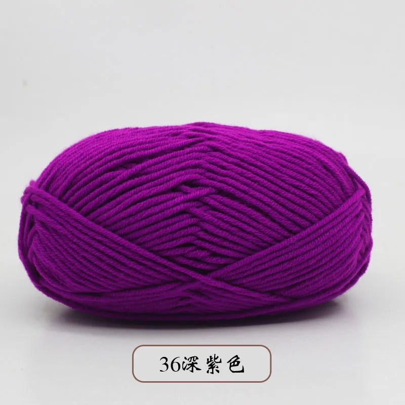 50g 5 Ply Milk Cotton Yarn – Soft Handwoven Knitting & Crochet Wool