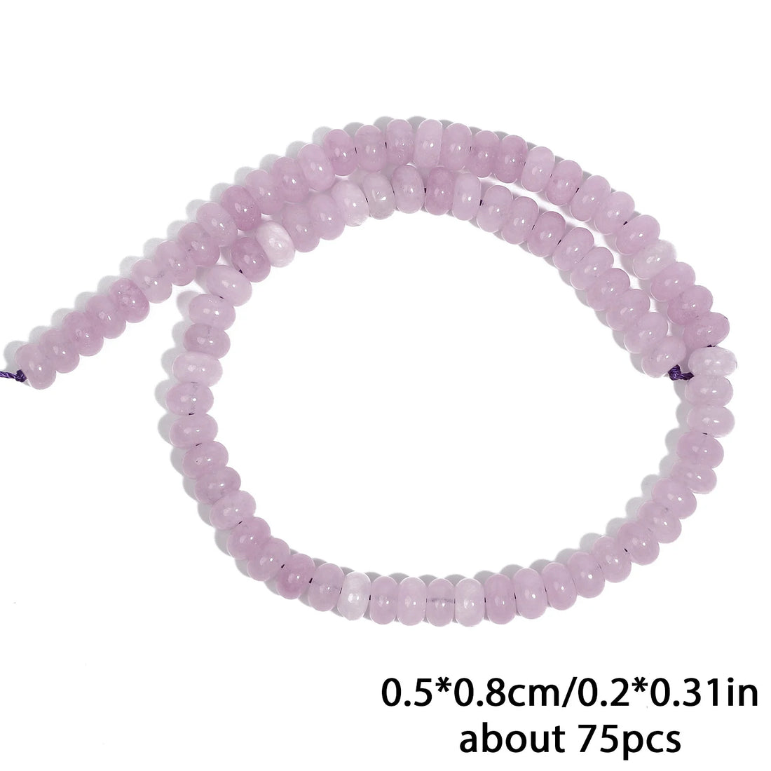 5x8mm Natural Jade Quartz Rondelle Beads
