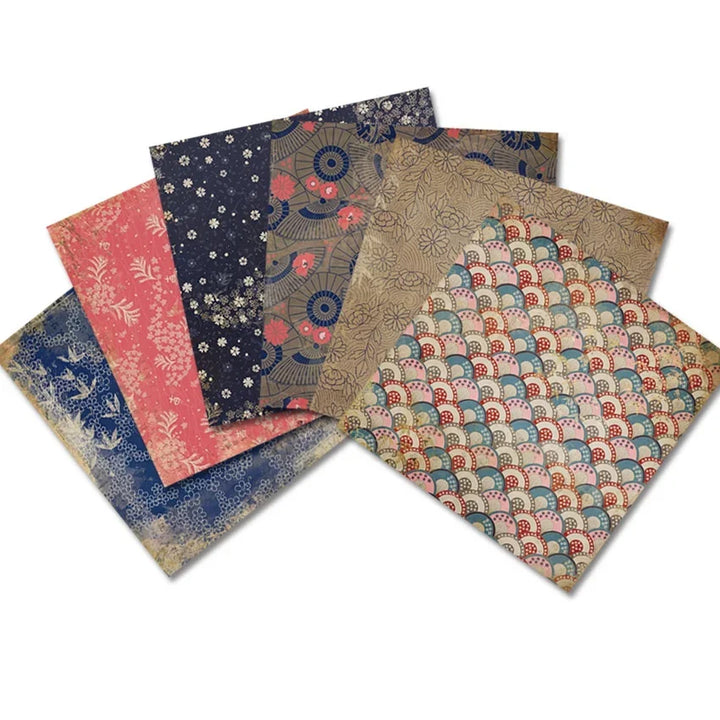 24-Sheet Vintage Japanese Craft Paper Pad – Origami & Scrapbooking