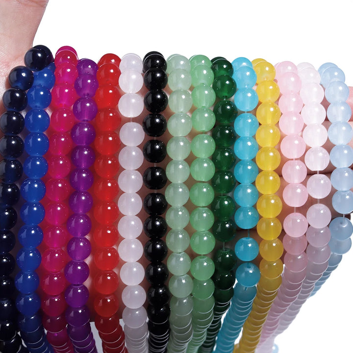 6/8mm Solid Color Glass Beads