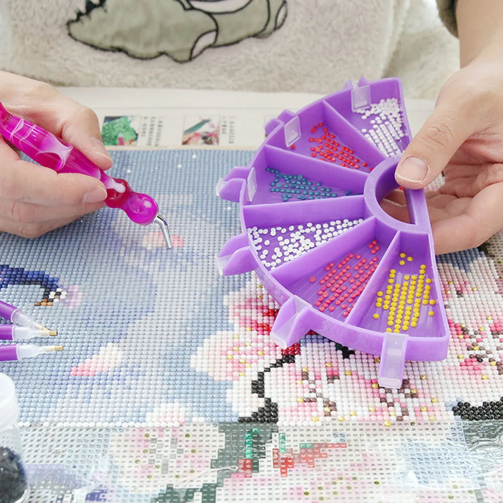 6-Grid Diamond Painting Tray Kit – Large Capacity Drill Organizer