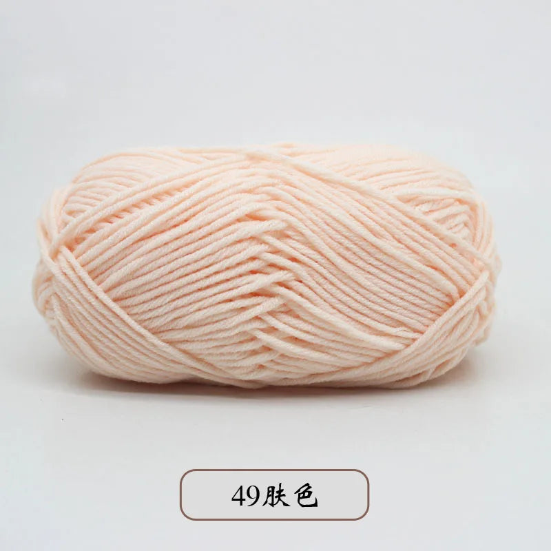 50g 5 Ply Milk Cotton Yarn – Soft Handwoven Knitting & Crochet Wool