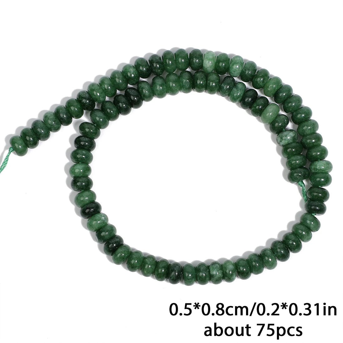 5x8mm Natural Jade Quartz Rondelle Beads