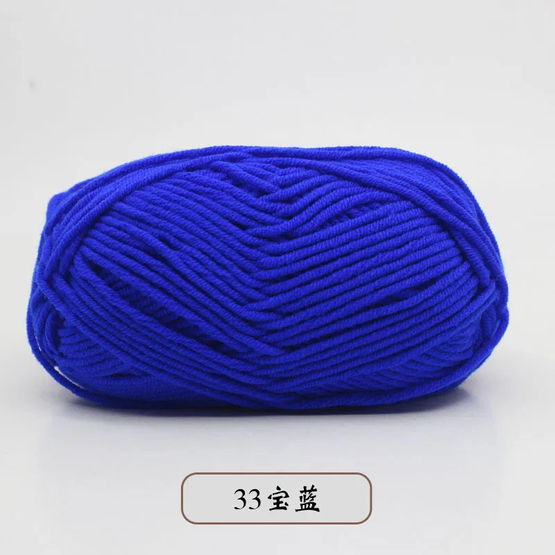 50g 5 Ply Milk Cotton Yarn – Soft Handwoven Knitting & Crochet Wool