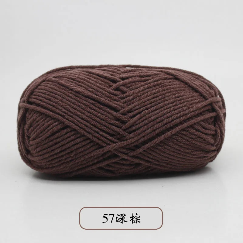 50g 5 Ply Milk Cotton Yarn – Soft Handwoven Knitting & Crochet Wool