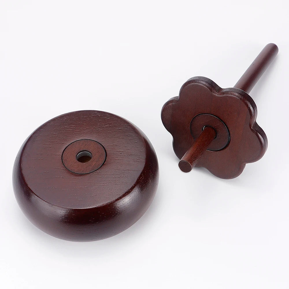 Premium 360° Rotating Wooden Yarn Holder