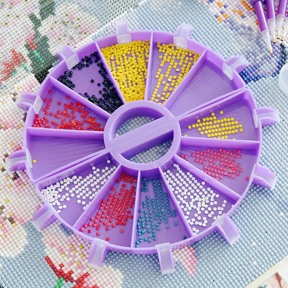 6-Grid Diamond Painting Tray Kit – Large Capacity Drill Organizer