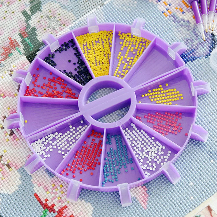 6-Grid Diamond Painting Tray Kit – Large Capacity Drill Organizer