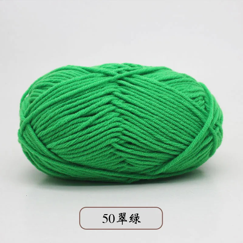 50g 5 Ply Milk Cotton Yarn – Soft Handwoven Knitting & Crochet Wool